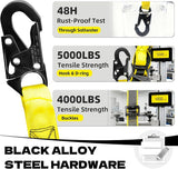 Full Body Safety Harness Fall Protection Kit with 6 ft Shock Absorbing Lanyard & Hook, ANSI/OSHA | KJE