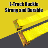 4 Pack 2" x 20' E-Track Ratchet Straps with E-Track Fittings, 4,500 lb Break Strength | KJE