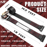 4 Pack 2" x 16' E-Track Ratchet Straps with E-Track Fittings, 4,500 lb Break Strength | KJE