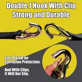 4 Pack 2" x 8' Car Trailer Tie Down Kit, 36" Axle Straps with J-Hooks, 10,000 lb Break Strength | KJE