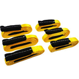 6 Pack 1" x 8' Polyester Web Lifting Sling Straps with Reinforced Loop Ends, 5,000 lb Break Strength | KJE